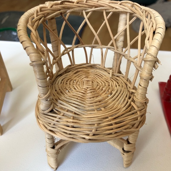 Doll Chairs wicker chair Vintage from 1980s - Picture 3 of 12